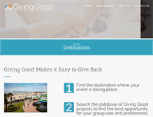 Tablet Screenshot of givinggood.com